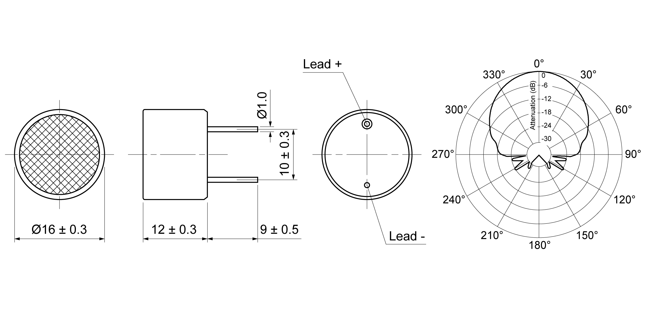 UO16-TR40ABP Mechanical Drawing